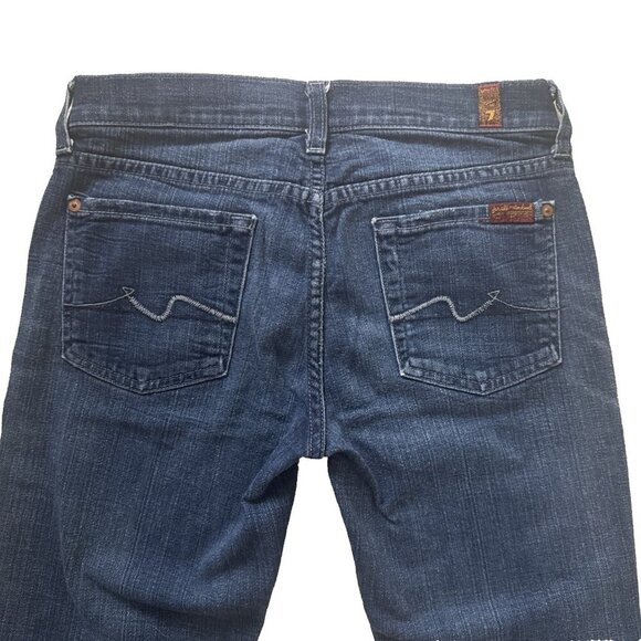 7 For All Mankind Roxanne Women's Jeans Size 25 medium wash 33 inseam - Picture 6 of 12